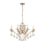 Zinta 75cm 8 Light Crystal Chandelier - French Gold