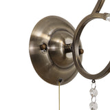 Zinta 1 Light Crystal Wall Light With Switch -  Brass