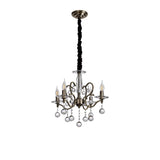 Zinta 50cm 4 Light Crystal Chandelier - Antique Brass