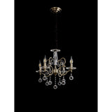 Zinta 50cm 4 Light Crystal Chandelier - Antique Brass