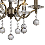Zinta 50cm 4 Light Crystal Chandelier - Antique Brass
