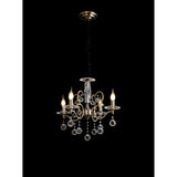 Zinta 50cm 4 Light Crystal Chandelier - Antique Brass