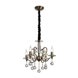 Zinta 50cm 4 Light Crystal Chandelier - Antique Brass