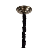 Zinta 60cm 6 Light Crystal Chandelier - Antique Brass