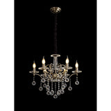 Zinta 60cm 6 Light Crystal Chandelier - Antique Brass
