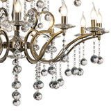 Zinta 100cm 3 Tier 22 Light Crystal Chandelier - Antique Brass