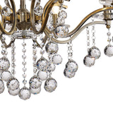 Zinta 75cm 8 Light Crystal Chandelier  - Antique Brass