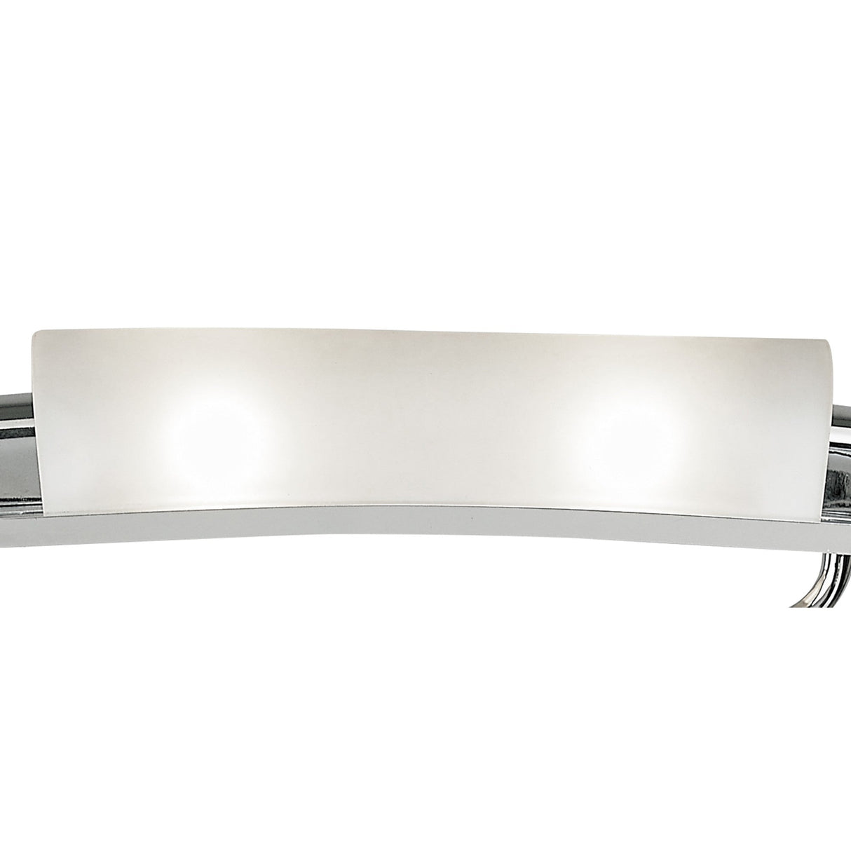 Zira 2 Light Wood Table Lamp - Polished Chrome With Frosted White Shade