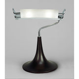 Zira 2 Light Wood Table Lamp - Polished Chrome With Frosted White Shade
