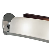 Zira 2 Light Frosted Glass Wall Light With Switch -  Chrome