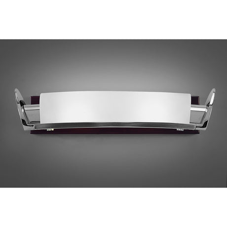 Zira 2 Light Frosted Glass Wall Light With Switch -  Chrome