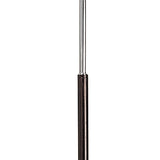 A close-up of the Zira 2 Light Frosted Glass Floor Lamp—featuring a chrome and wenge finish—highlights its sleek, minimalist design inspired by contemporary lighting, with a white background emphasizing its modern style.