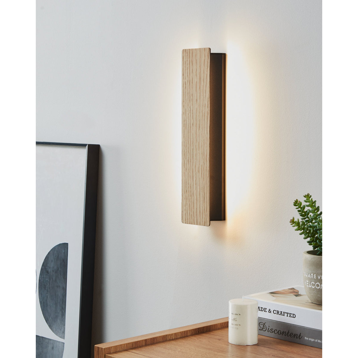 Zubialde LED Wall Light - Black & Brown